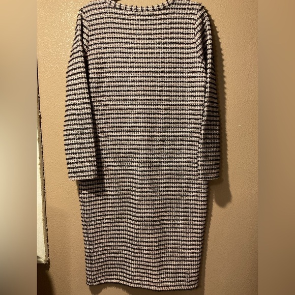 Zara Blogger Favorite Tweed Pink Longline Button Front Preppy Classy Cardigan C8 - Picture 2 of 4